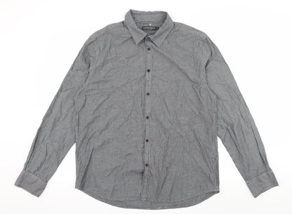 Sandstone Mens Grey Check   Button-Up Size L
