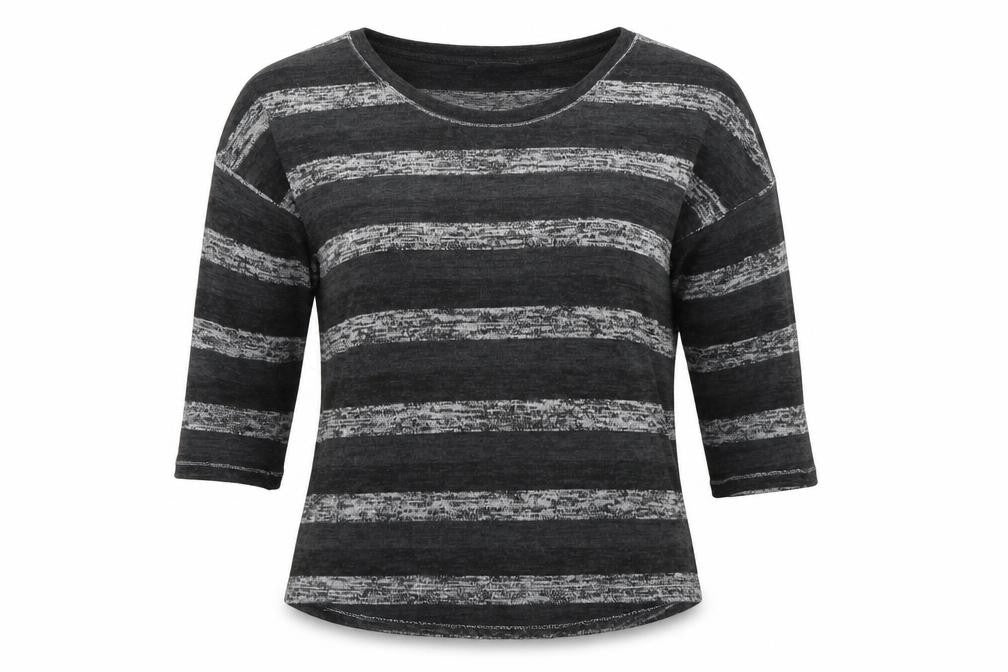 Marks & Spencer Womens Grey Striped  Pullover Jumper Size 10