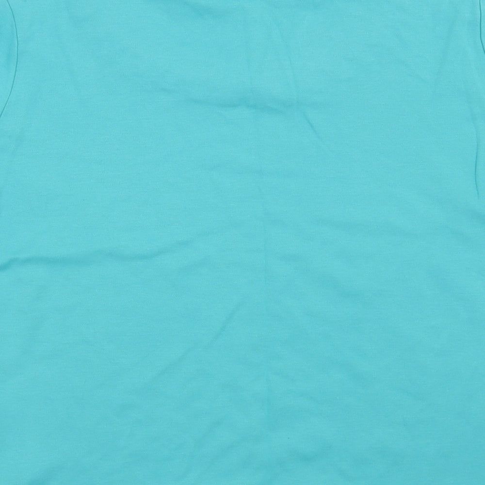 Anna Rose Womens Green   Basic T-Shirt Size L