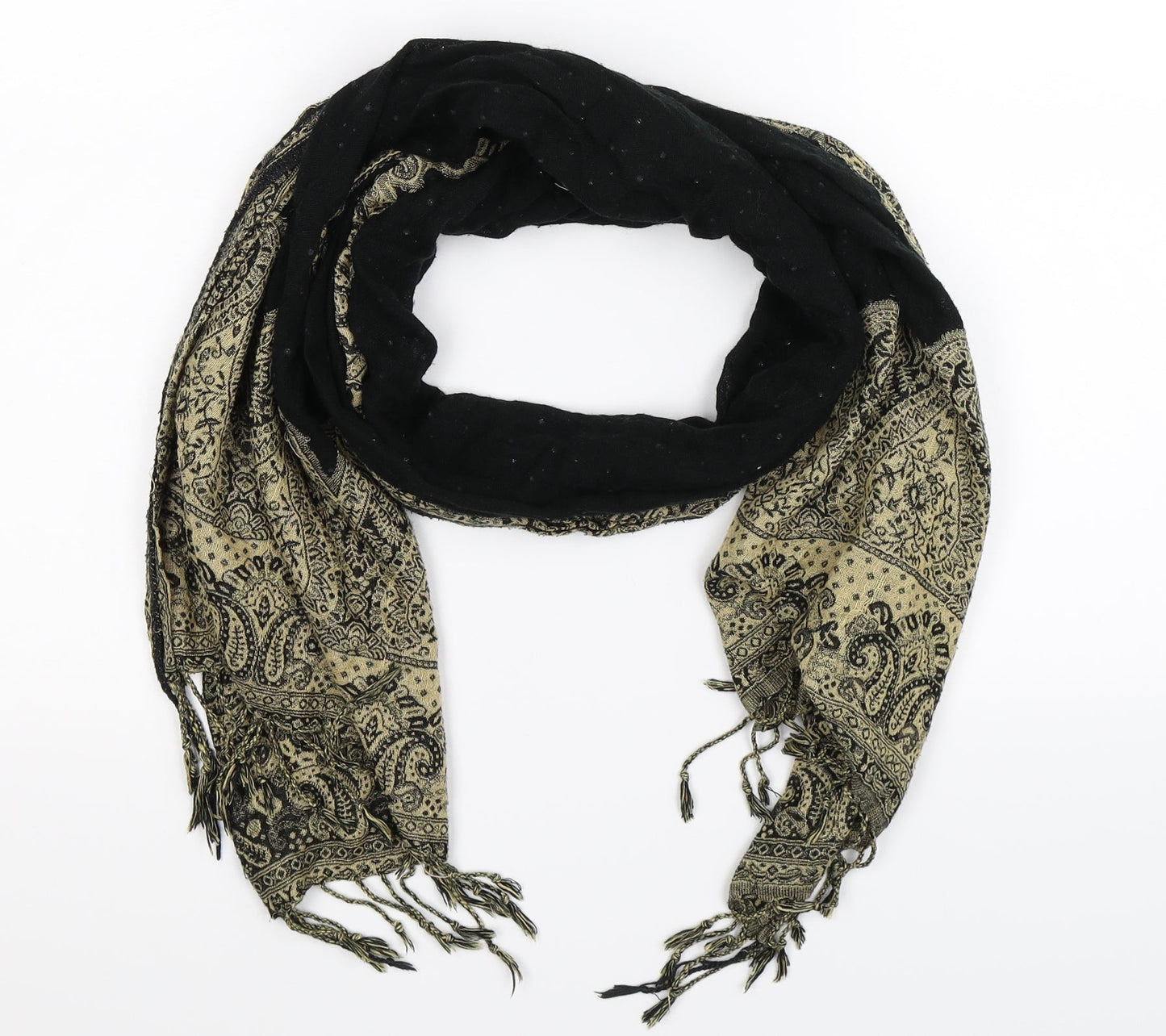 Preworn Womens Black  Knit  Scarf
