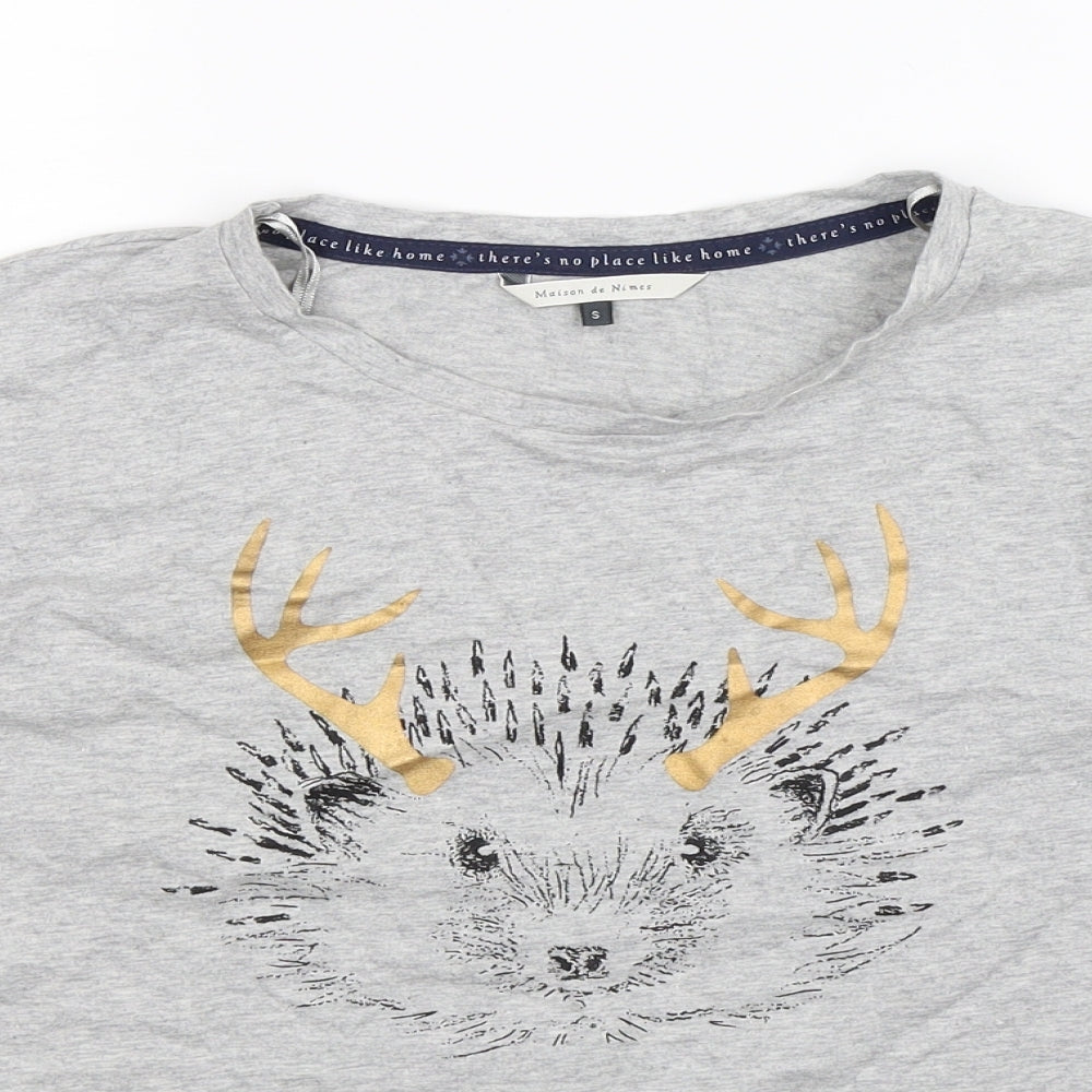 Maison De Nimes Womens Grey   Basic T-Shirt Size S