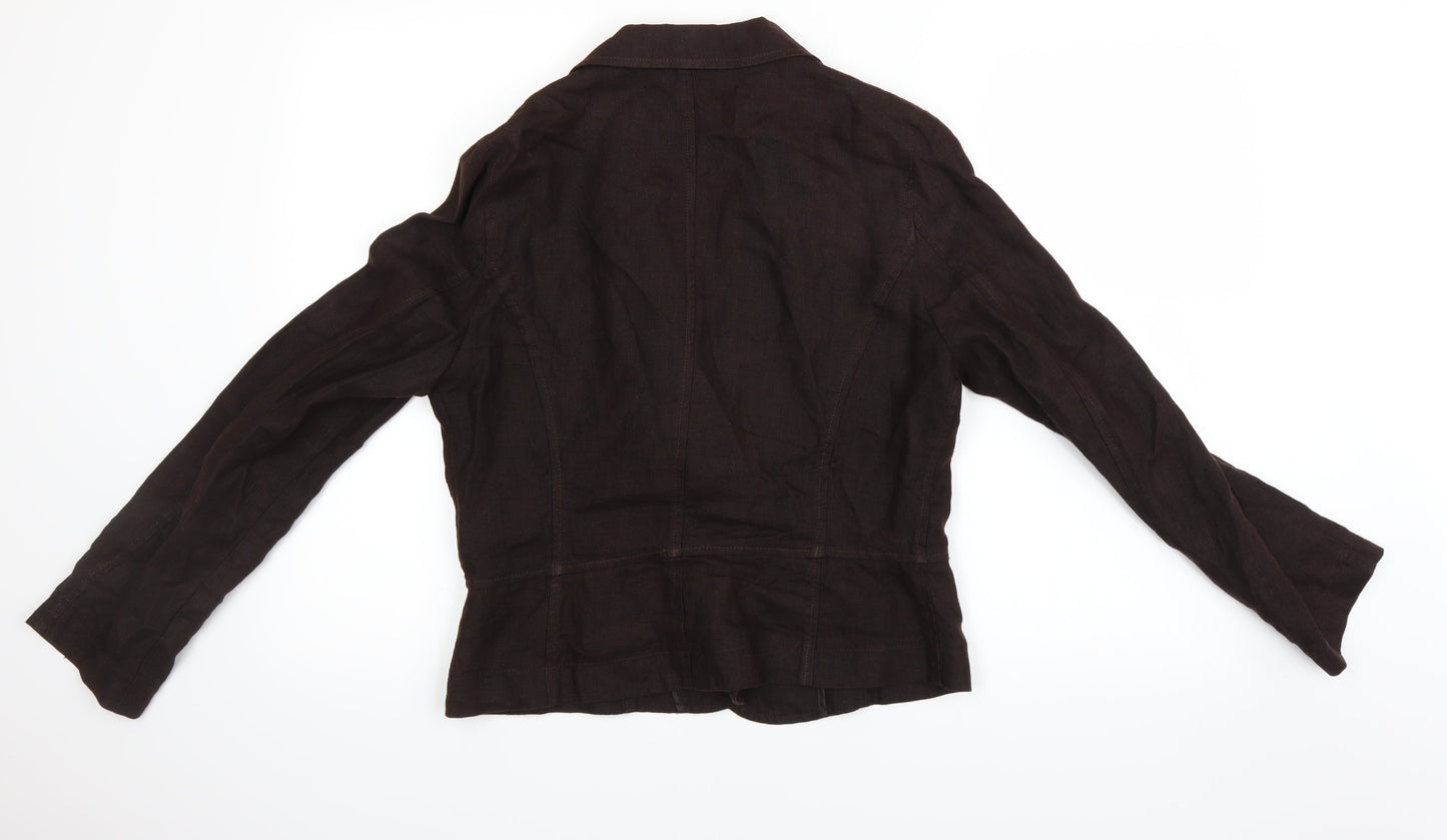 Peruna Womens Brown   Overcoat Jacket Size 14