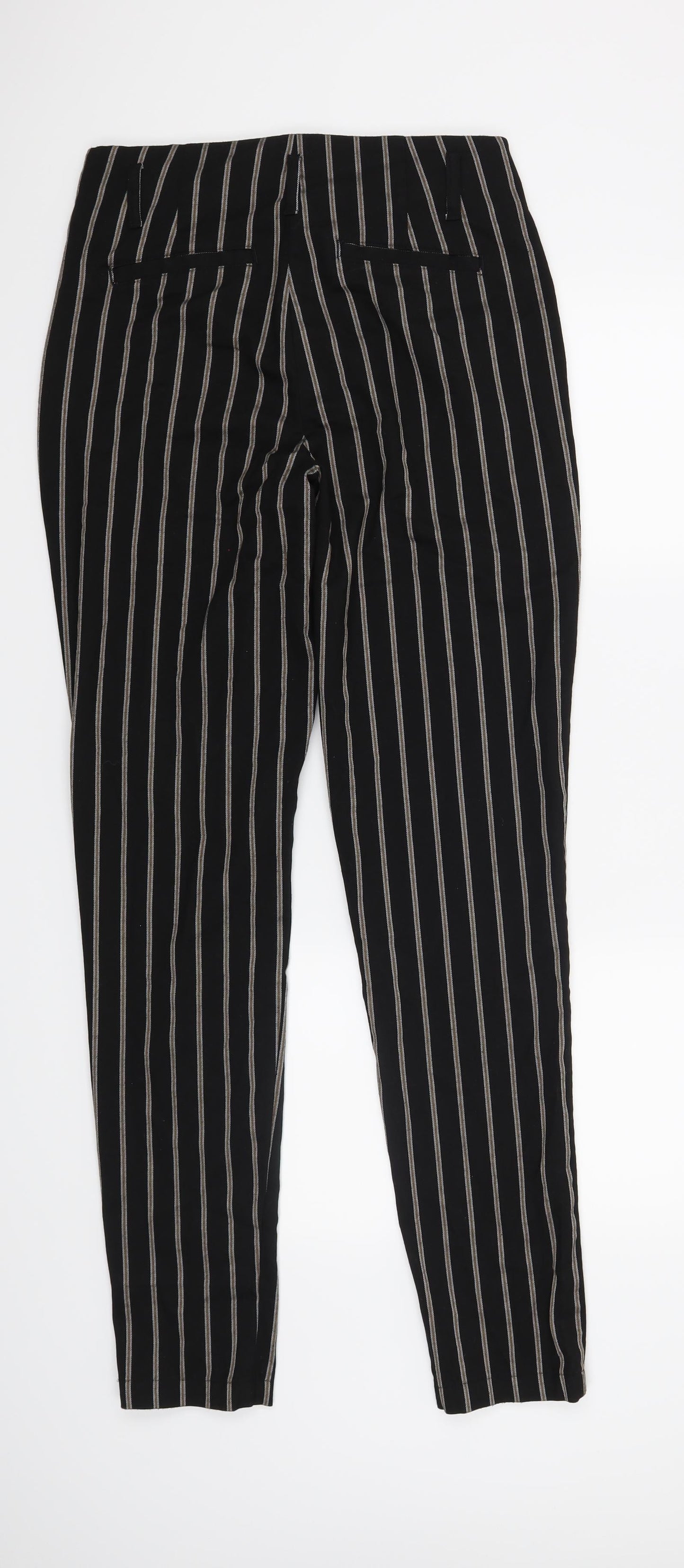 NEXT Womens Black Striped  Trousers  Size 8 L32 in