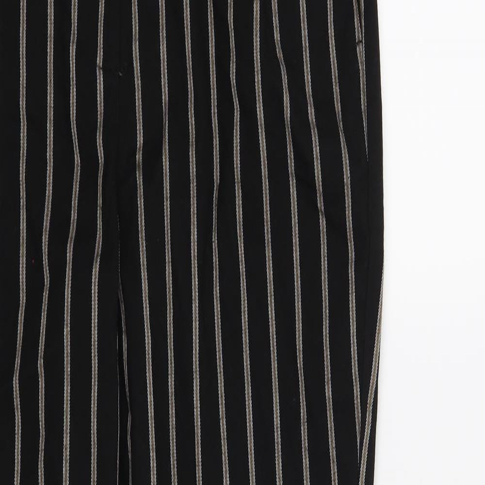 NEXT Womens Black Striped  Trousers  Size 8 L32 in