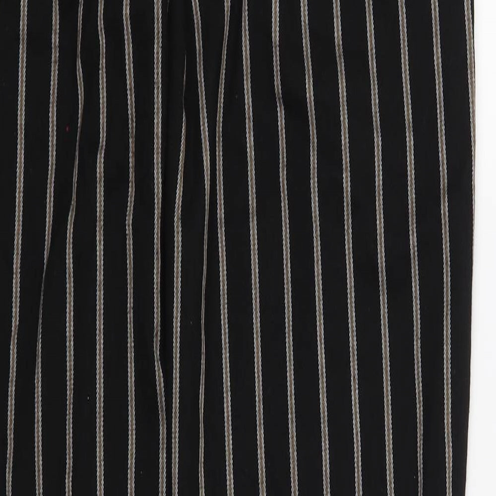 NEXT Womens Black Striped  Trousers  Size 8 L32 in