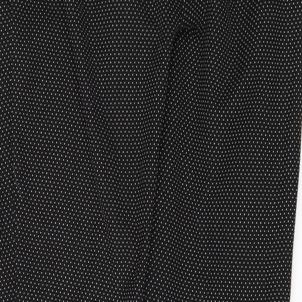 NEXT Womens Black Polka Dot  Trousers  Size 8 L26 in