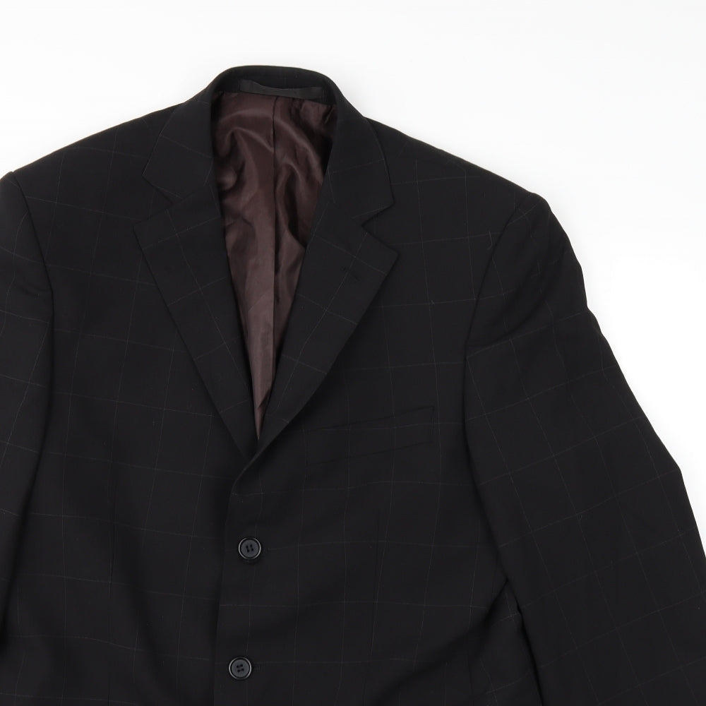 Marks and Spencer Womens Black   Overcoat Coat Size 38