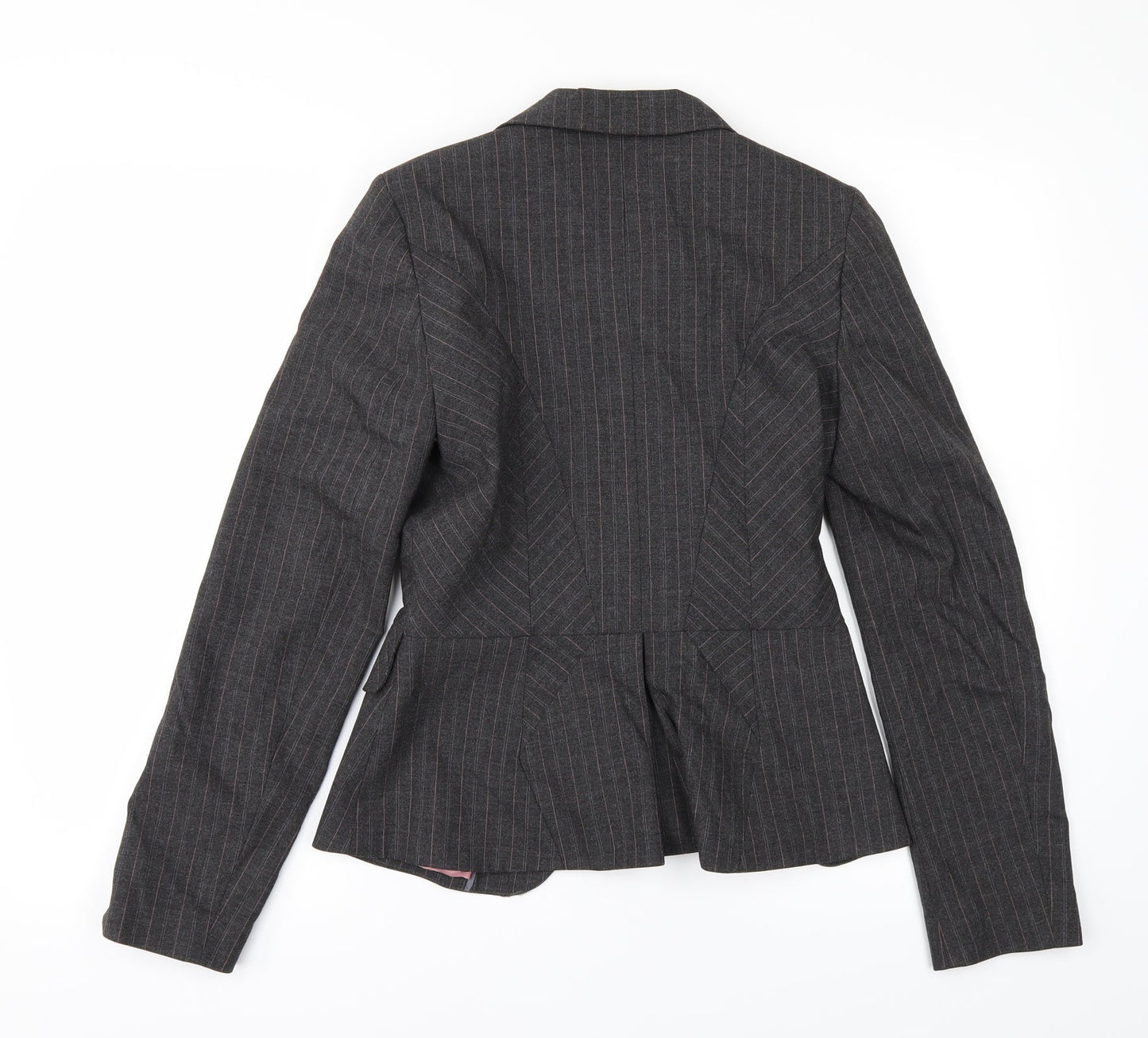 Warehouse Womens Grey   Overcoat Coat Size 8