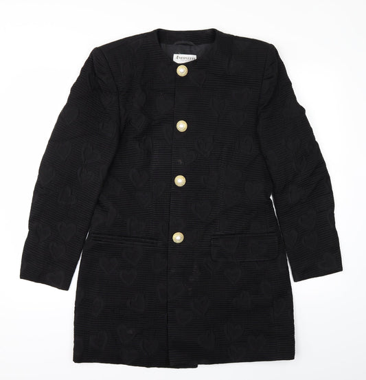 ANTONETTE Womens Black   Parka Coat Size 14