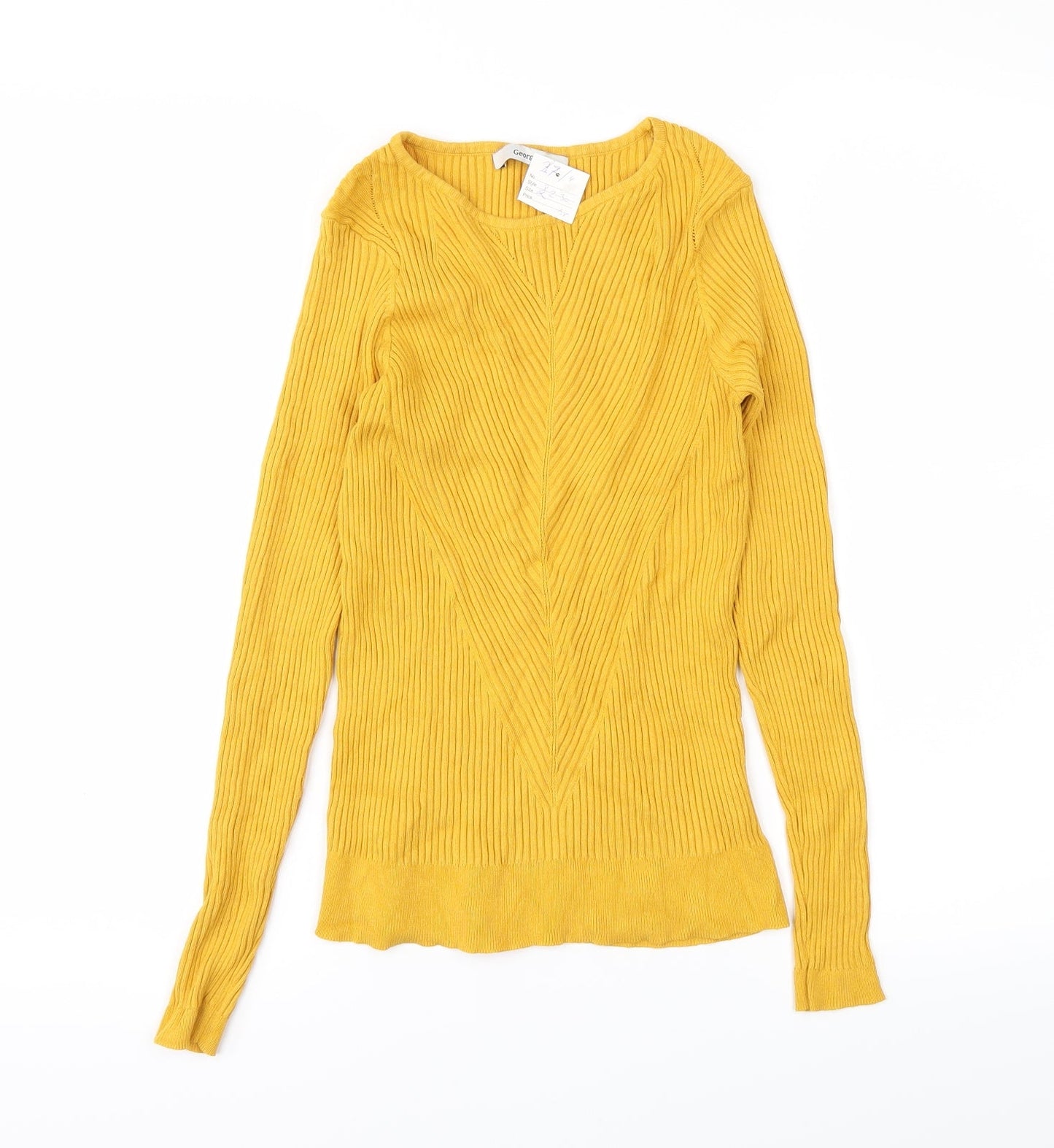 George Womens Yellow   Basic T-Shirt Size 10
