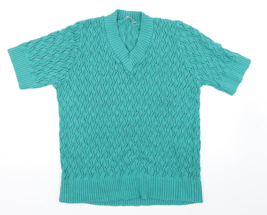 ...Being Casual Womens Green   Pullover Jumper Size 20