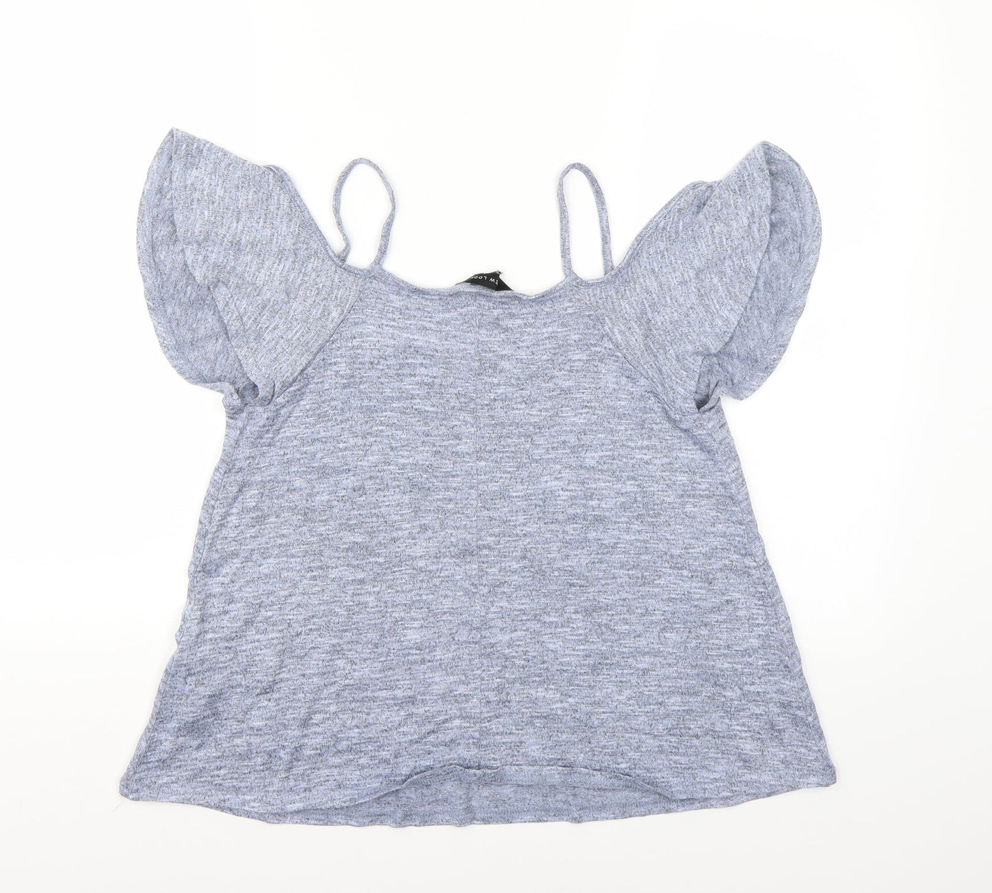New Look Womens Blue  Knit Basic T-Shirt Size 10