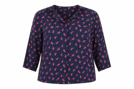 Principles Womens Blue Floral Rayon Jacket Blazer Size 14