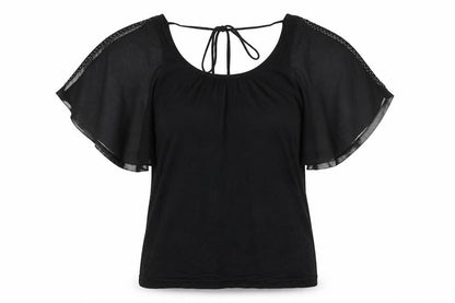 Warehouse Womens Black   Basic Blouse Size 8  - Batwing