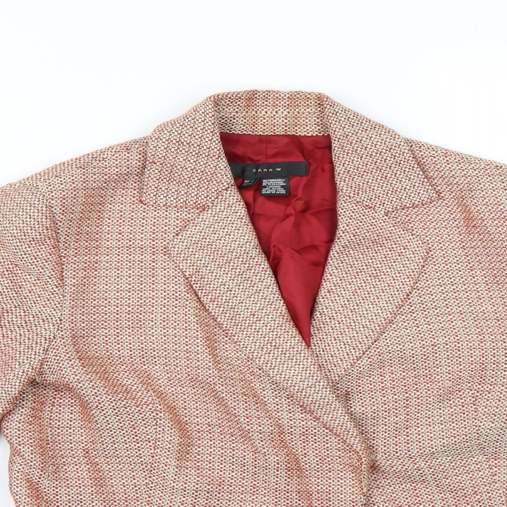 Zara Woman Womens Multicoloured Check  Jacket Blazer Size 8