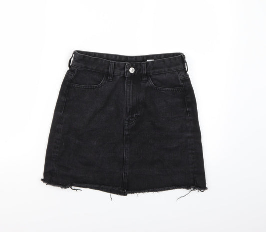 &DENIM Womens Black  Denim A-Line Skirt Size 8