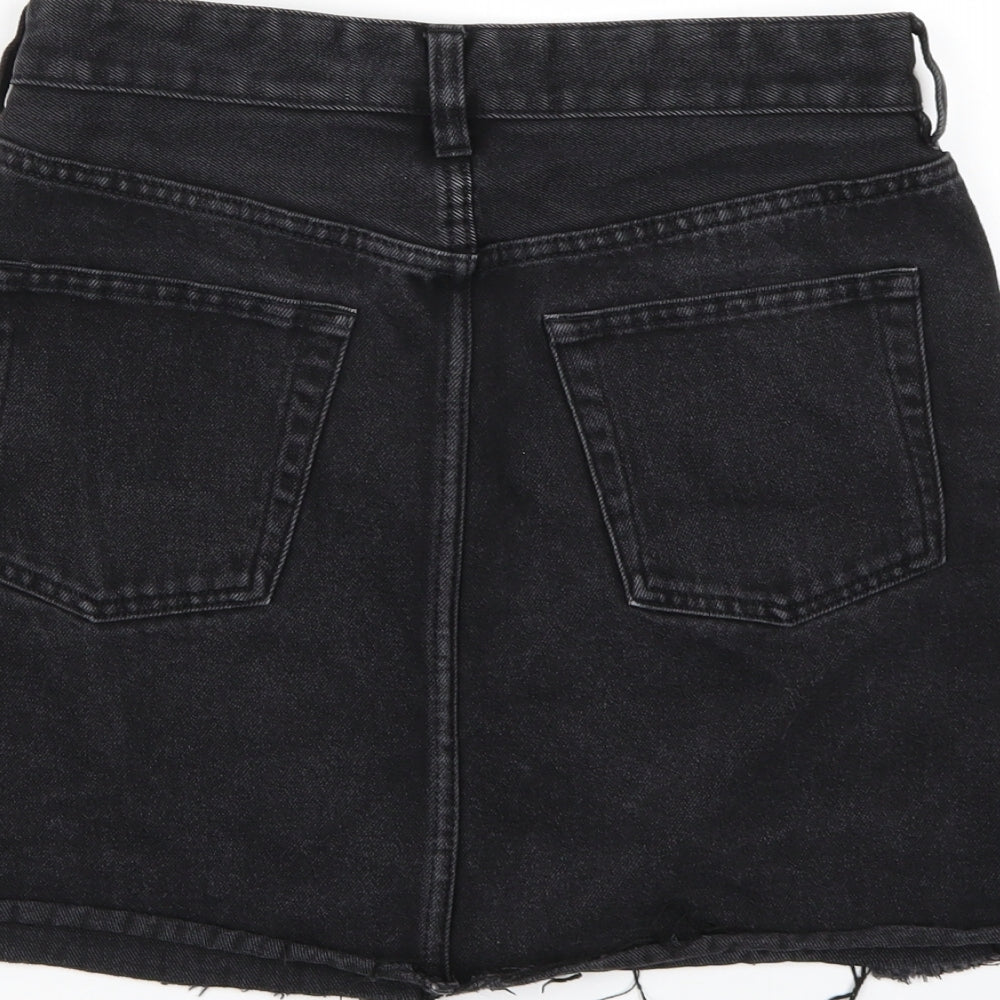 &DENIM Womens Black  Denim A-Line Skirt Size 8