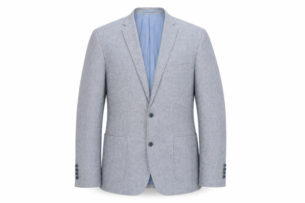 Preworn Mens Blue Argyle/Diamond  Jacket Blazer Size L