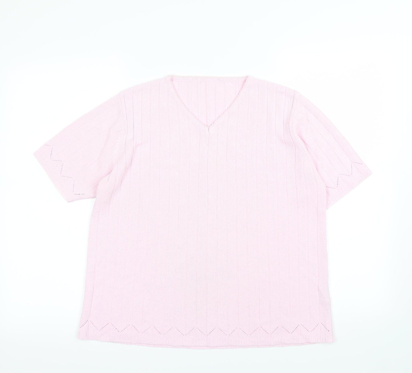 Preworn Womens Pink   Basic T-Shirt Size 14
