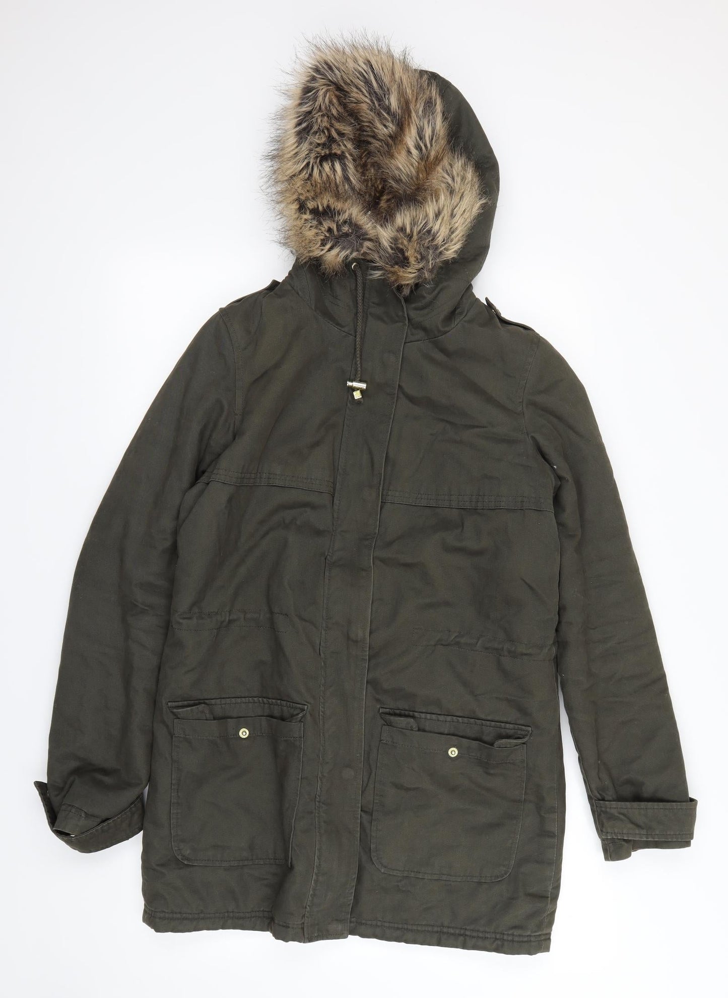 Dorothy Perkins Womens Green   Rain Coat Coat Size 8