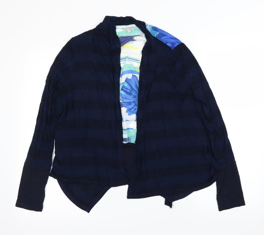 Per Una Womens Blue Floral  Cardigan Jumper Size 10