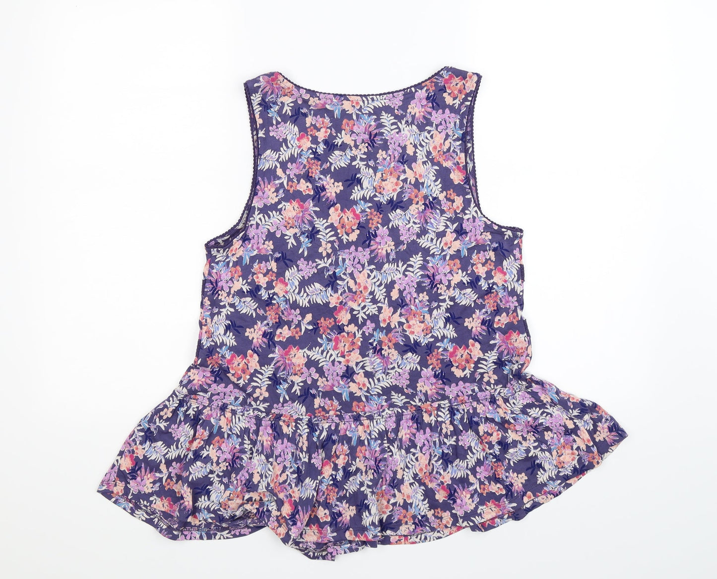 Per Una Womens Purple Floral  Basic Tank Size 12