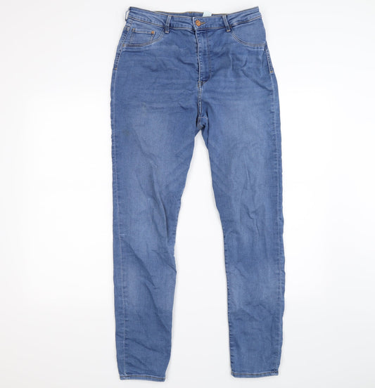 &Denim Womens Blue  Denim Skinny Jeans Size M L32 in