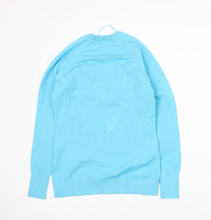 Galvin Green Womens Blue  Knit Pullover Jumper Size S