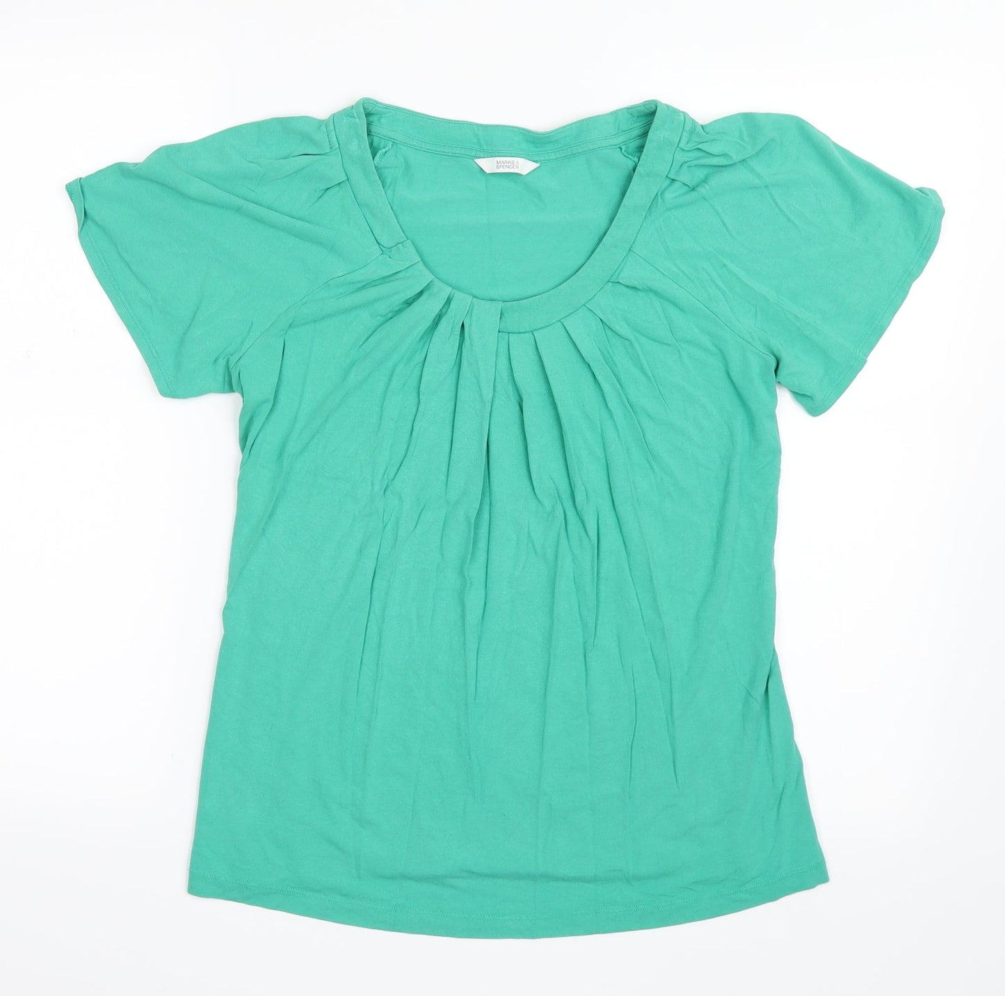Marks and Spencer Womens Green   Basic T-Shirt Size 8