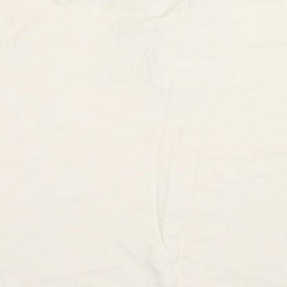 Brand and care label for Academy men’s ivory polo, size 2XL