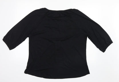 Yessica Womens Black   Basic Blouse Size XL