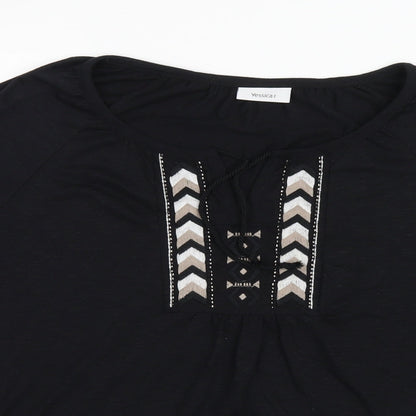 Yessica Womens Black   Basic Blouse Size XL