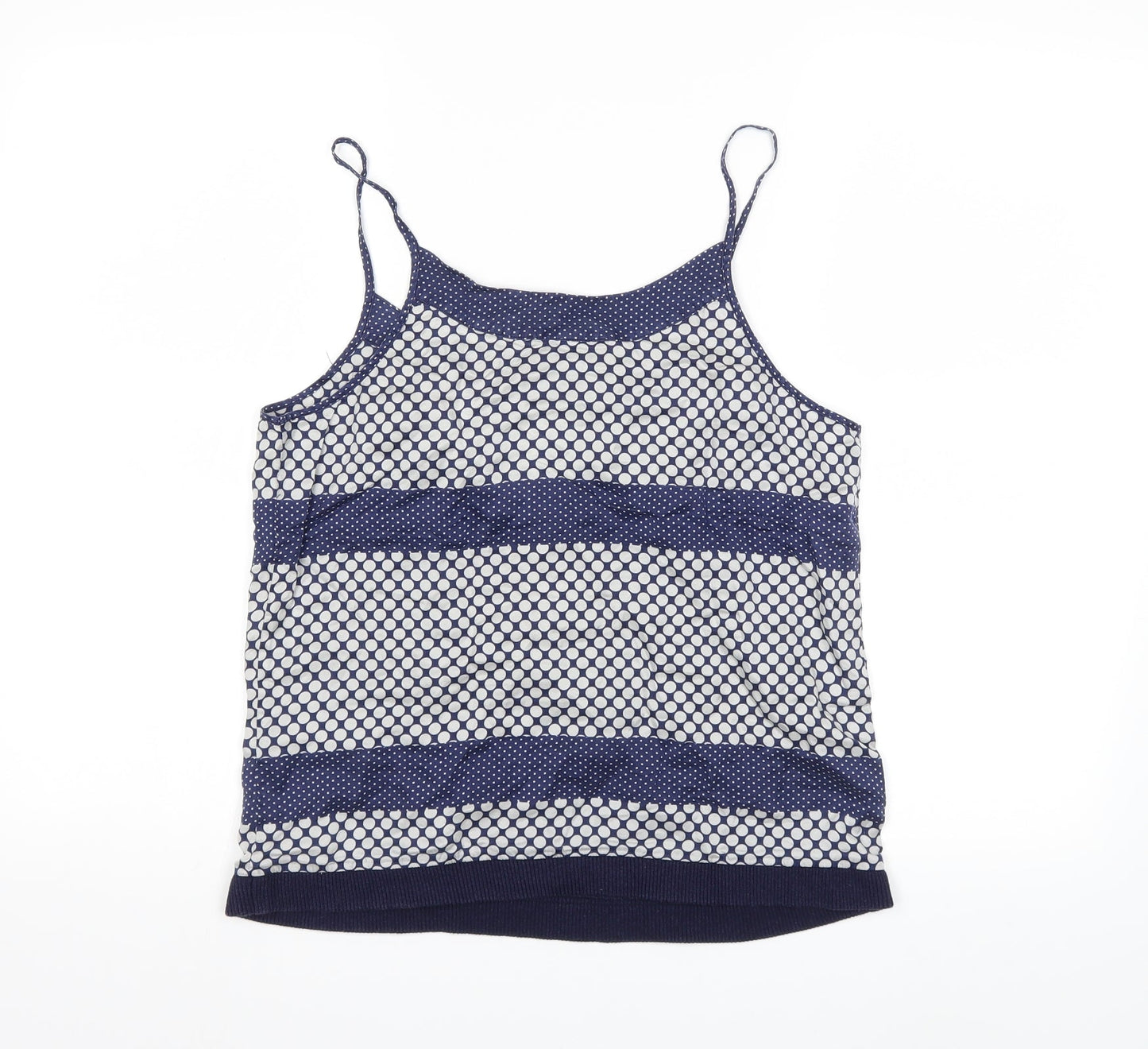 TAM TAM Womens Blue Striped  Basic Tank Size 10