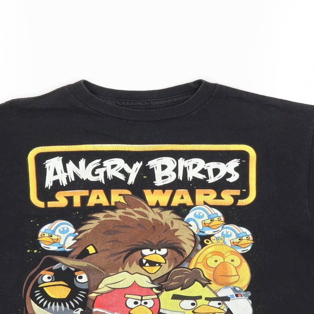 Angry Birds Womens Black   Basic T-Shirt Size 10
