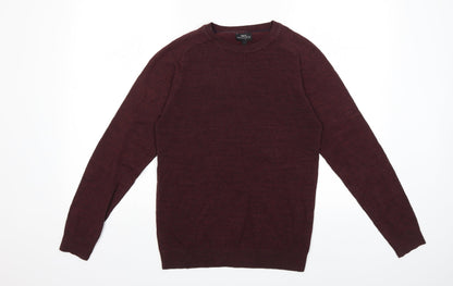 Front view of Next men’s red knit jumper, size S