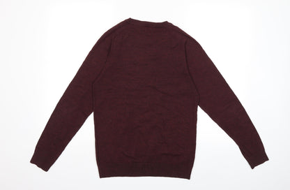 Back view of Next men’s red knit jumper, size S
