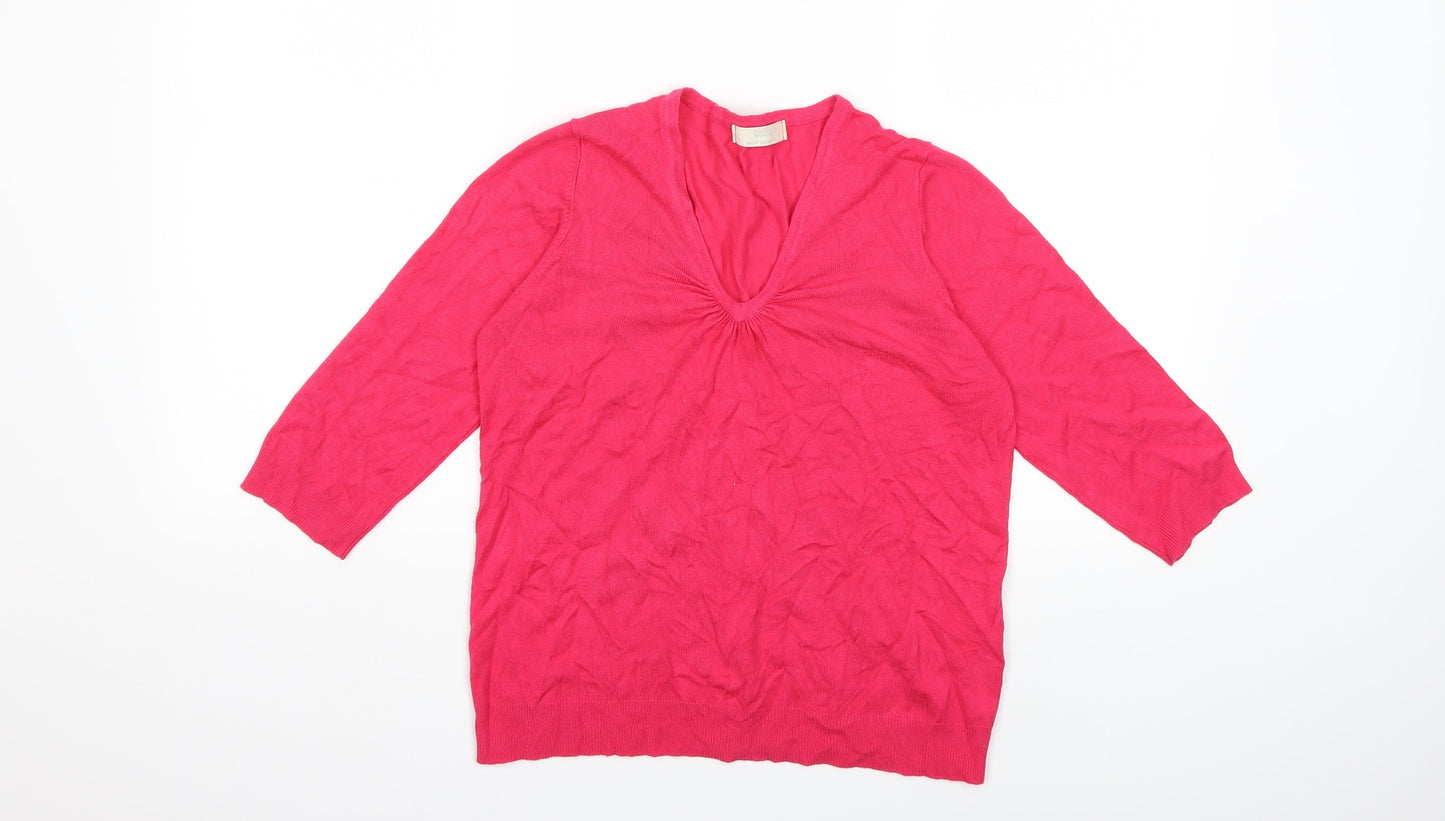 Marks and Spencer Womens Pink  Knit Pullover Jumper Size 12