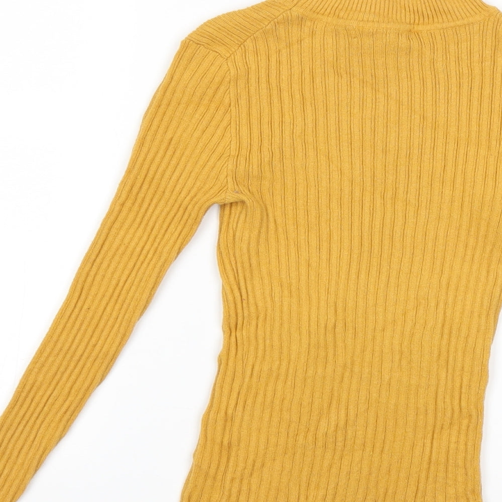 Primark Womens Yellow  Knit Pullover Jumper Size 6