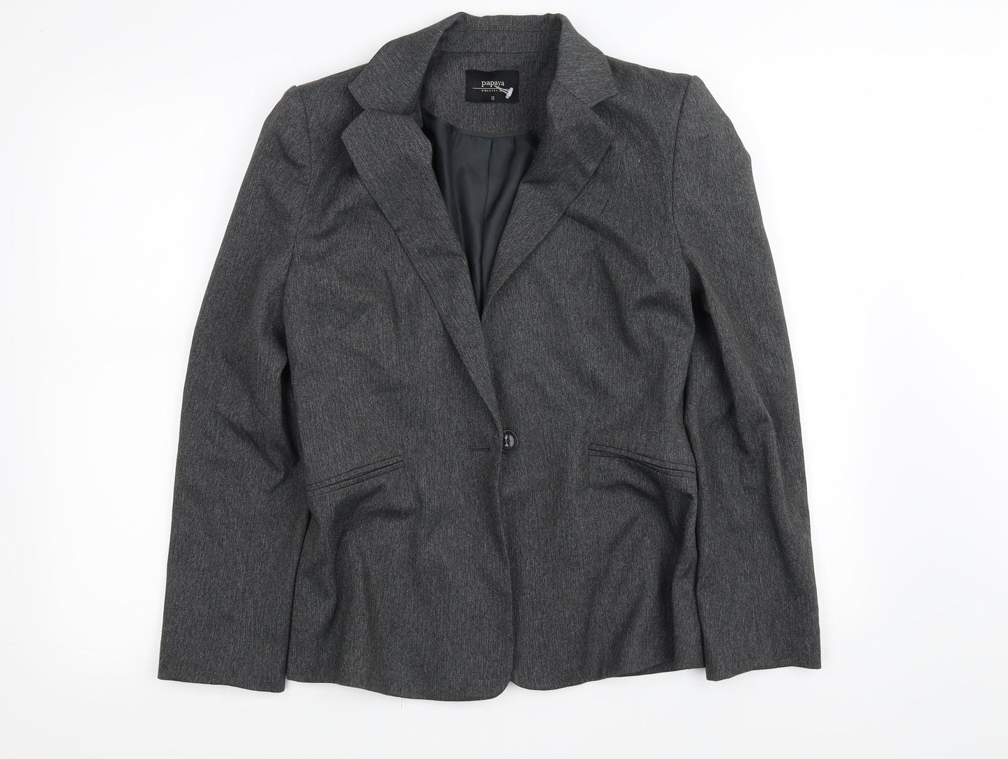 Papaya Womens Grey   Jacket Blazer Size 12