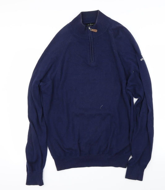 Stuburt Mens Blue   Henley Jumper Size M