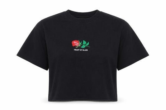 Preworn Womens Black   Cropped T-Shirt Size S