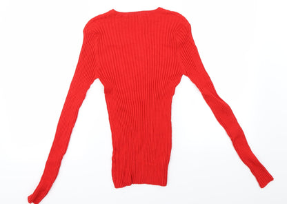 Preloved Brave Soul Womens Red    Jumper Size 16 - Back
