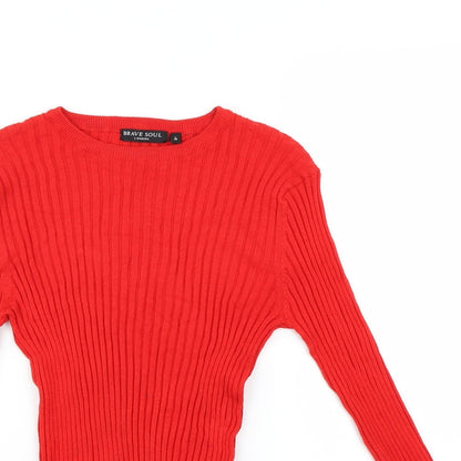 Preloved Brave Soul Womens Red    Jumper Size 16 - Detail