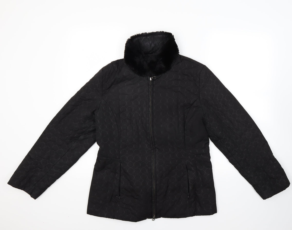 Jones New York Womens Black   Jacket Coat Size M