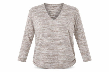 Select Womens Brown Striped Knit Pullover Jumper Size 10  - Cut Out Neckline