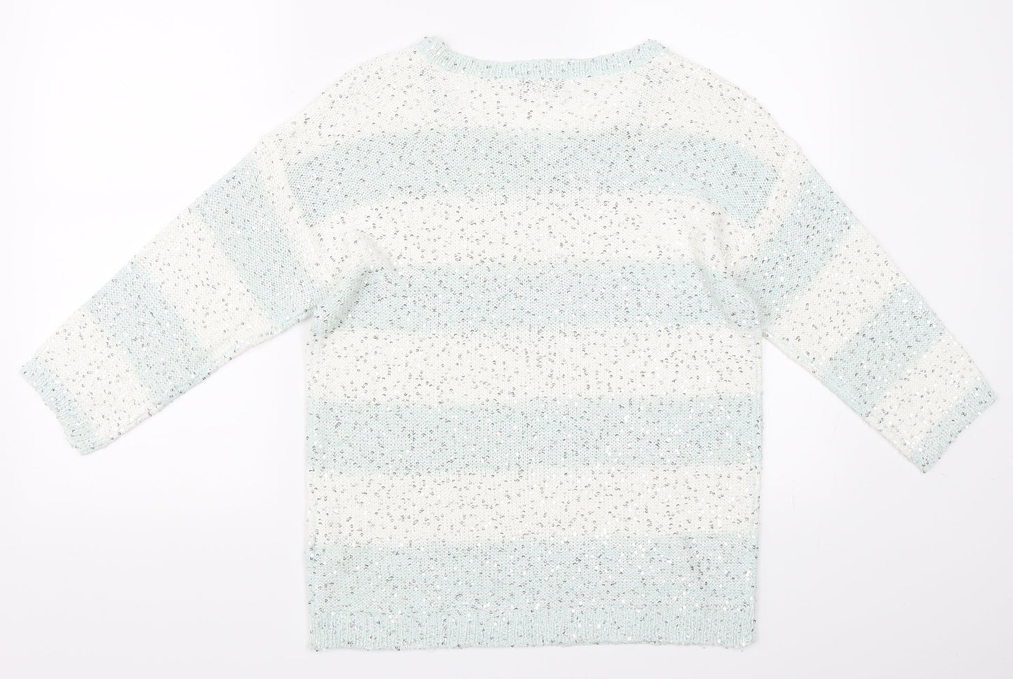 F&F Womens Ivory Striped  Pullover Jumper Size 10