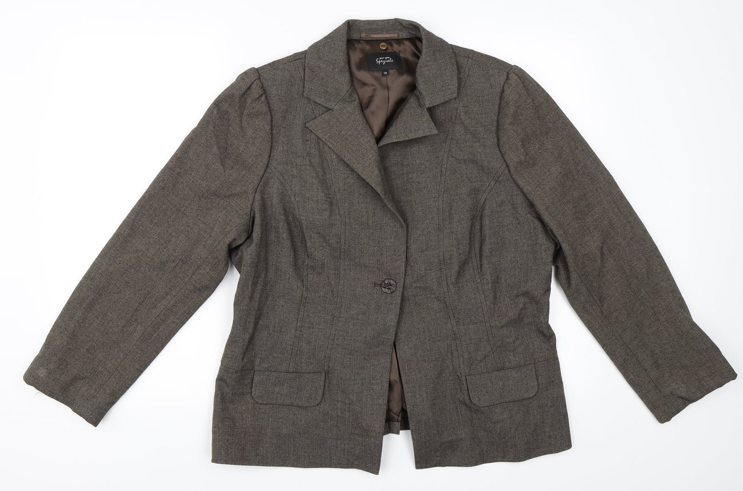 Per Una Womens Brown   Jacket Blazer Size 10