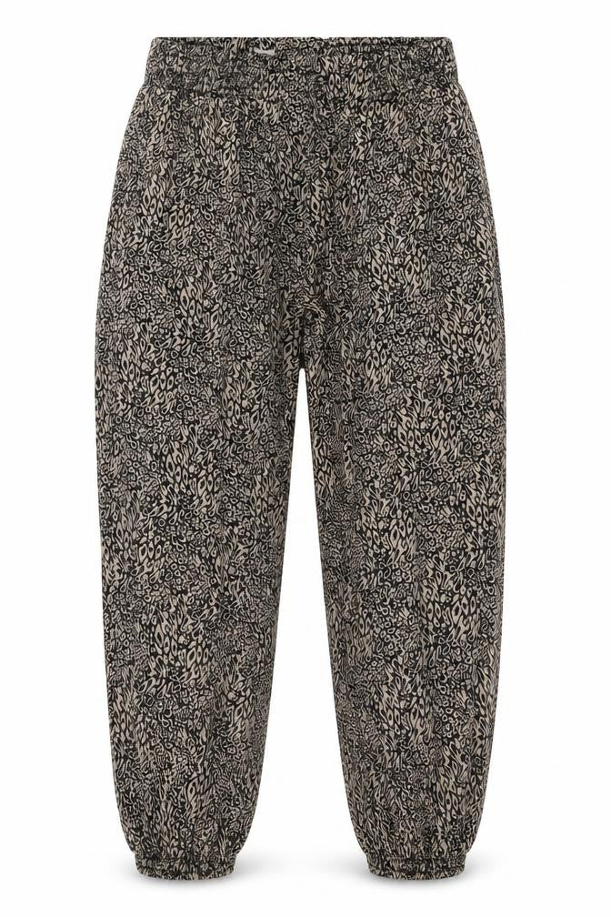 Villa Womens Beige Animal Print  Jogger Trousers Size M L26 in