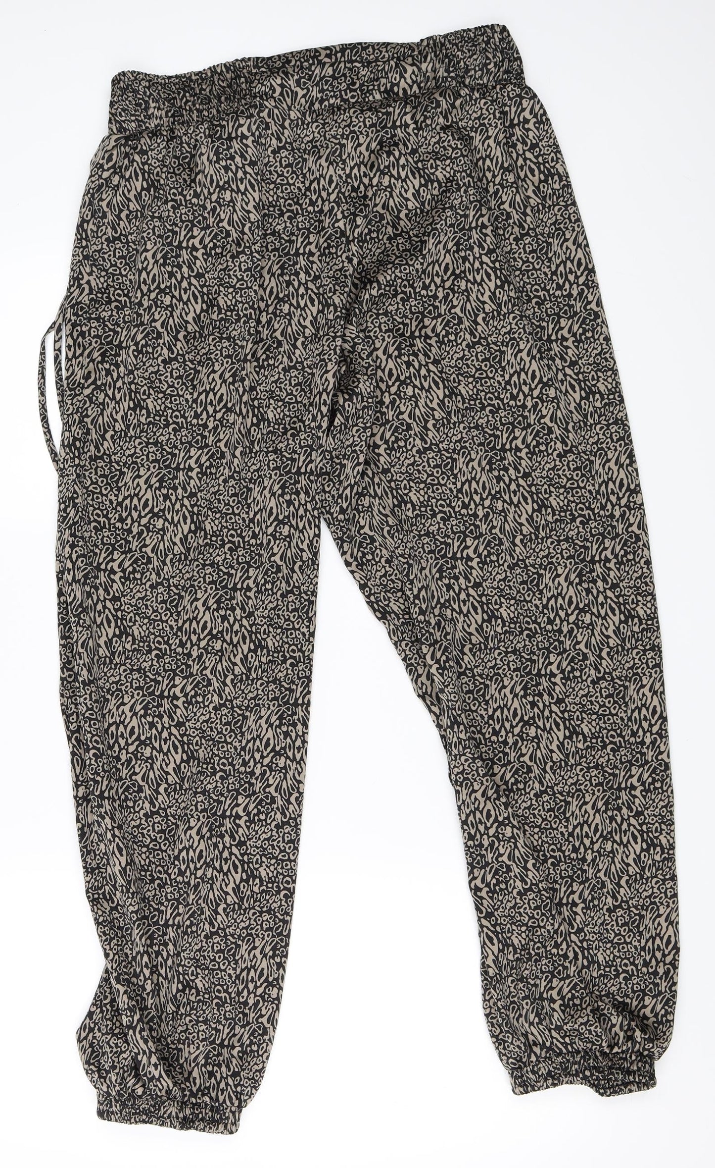 Villa Womens Beige Animal Print  Jogger Trousers Size M L26 in