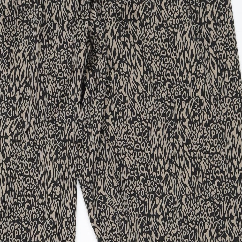 Villa Womens Beige Animal Print  Jogger Trousers Size M L26 in